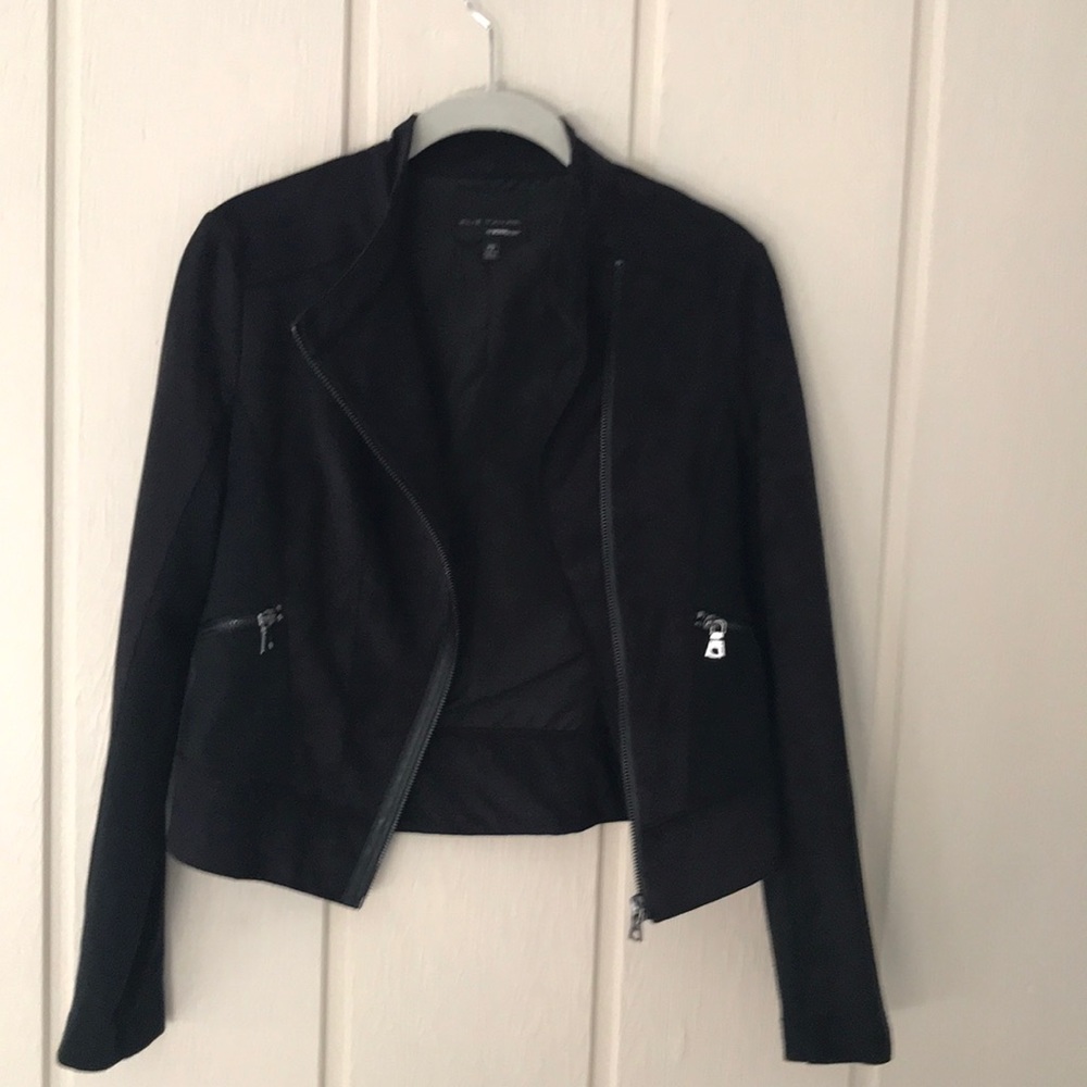 Adorable Moto Style Faux Suede Jacket